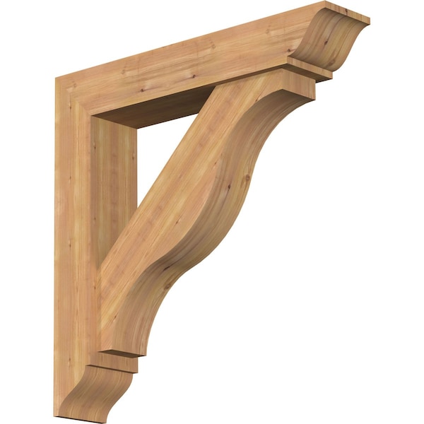Ekena Millwork Funston Traditional Smooth Bracket w/ Offset Brace, Western Red Cedar, 7 1/2"W x 38"D x 38"H BKT0806X38X38FST01SWR - main
